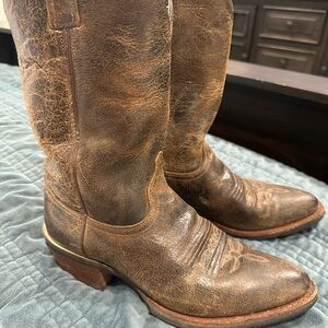 Brown Leather Heeled Boots